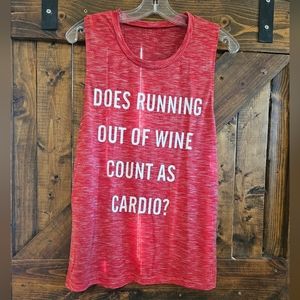 🍓🍄Womens Cardio Wine Tank Top 🍓🍄